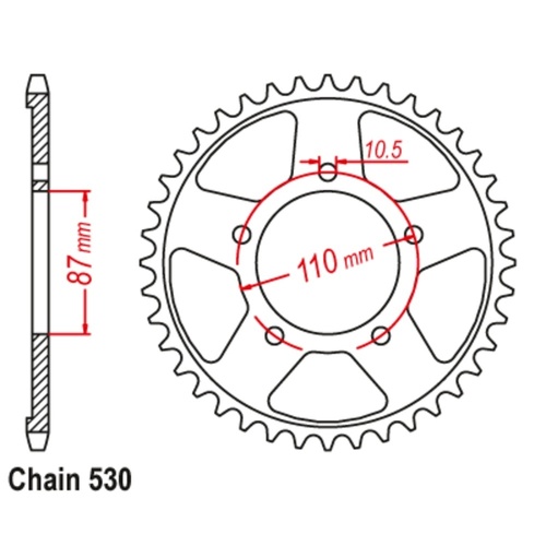 MTX Optional Rear Sprocket 48T for Suzuki  GSF600N/S BANDIT 1995-2004