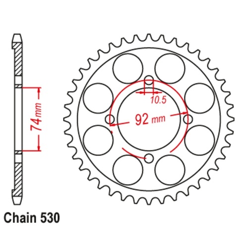 MTX Standard Rear Sprocket 39T