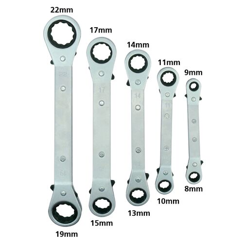 Ratchet Ring Spanner Set (5 Piece) 