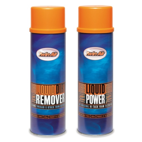 Twin Air Lubricants - Liquid Power Spray + Liquid Dirt Remover Spray Pak (2x500ml)