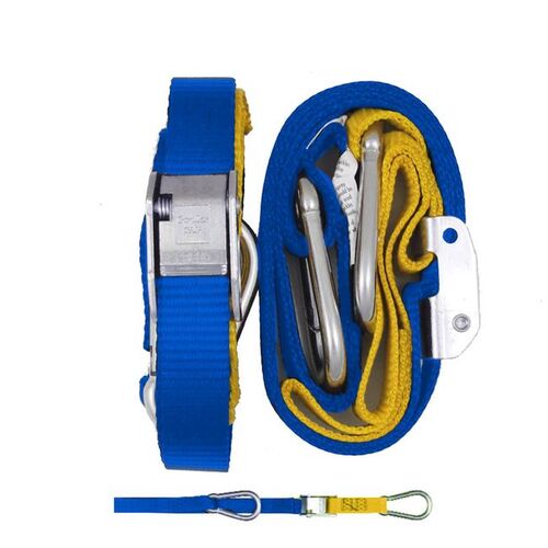  TIE DOWN 25MM SNAP & HOOK BLUE/YELLOW LOOP