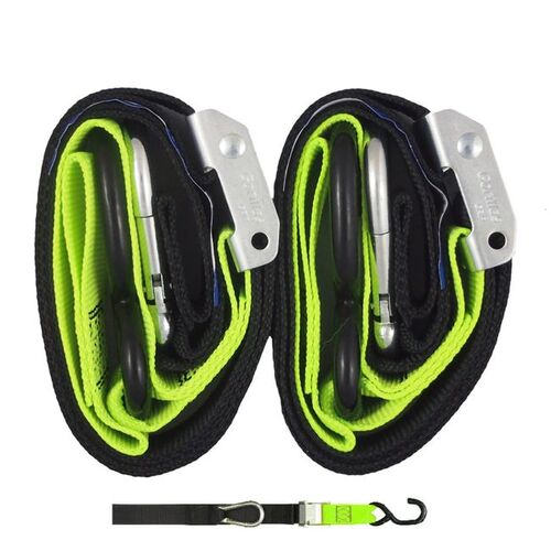  TIE DOWN 38MM S/HK BLACK/GREEN LOOP