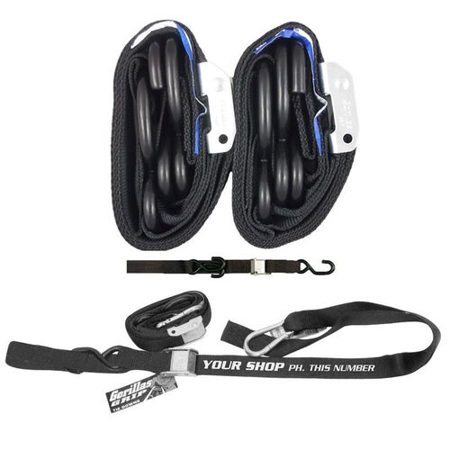 GORILLAS GRIP TIE DOWN 38MM S/HK BLK/BLK LOOP PRINTED