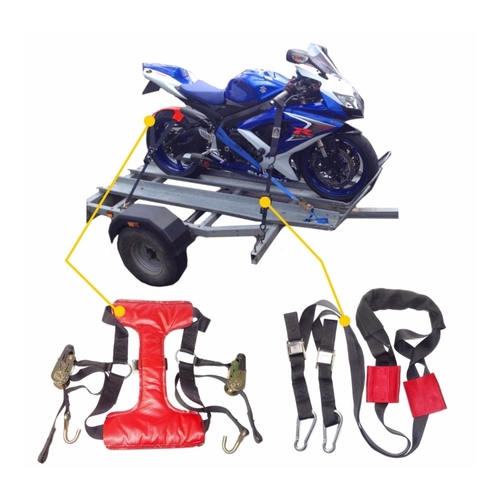 Motorcycle Tie Down Straps Tyre And Handlebar Fix System for Superbike Road Bike