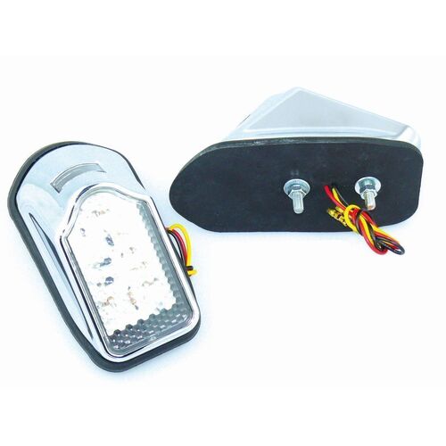 Mini Tombstone Clear Lens LED Tail Light | Brake Light | Rego Light