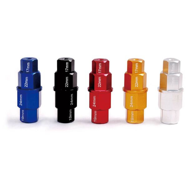 Whites 4 In 1 Hex Axle Tool Alu Red -17mm 19mm 22mm 24mm