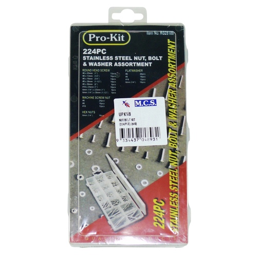 Nutbolt Kit (224 Pieces) 