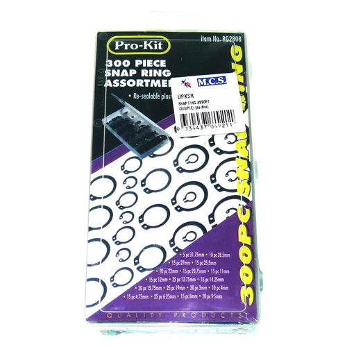 Snap Ring Assort (300 Pieces) 
