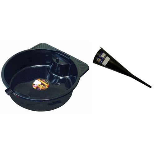 Oil Pan And Funnel Kit For Motorcycle Motorbike Bike Motocross