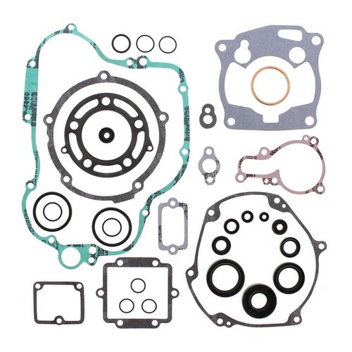 VERTEX COMPLETE GASKET SET W/ OIL SEALS KAW KX125 92-93