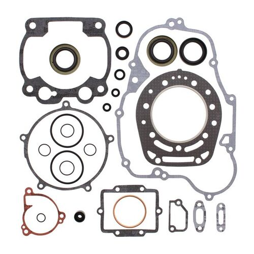 VERTEX COMPLETE GASKET SET W/ OIL SEALS KAW KX500 89-04