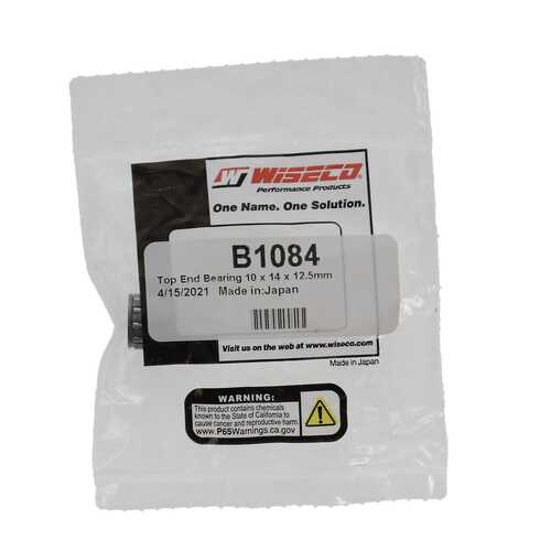 Wiseco, 2T Upper Rod - Top End Bearing- 10 x 14 x 12.5mm