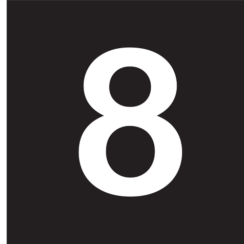 One 110MM Junior Arial No. 8 White
