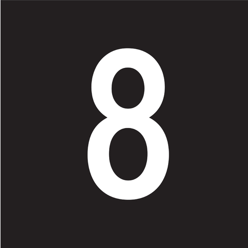 One 150MM Arial No. 8 White