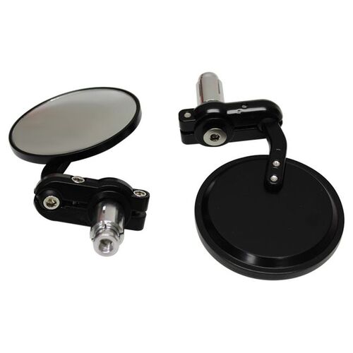 WHITES HANDLEBAR BAR END MIRROR BLACK (PAIR)