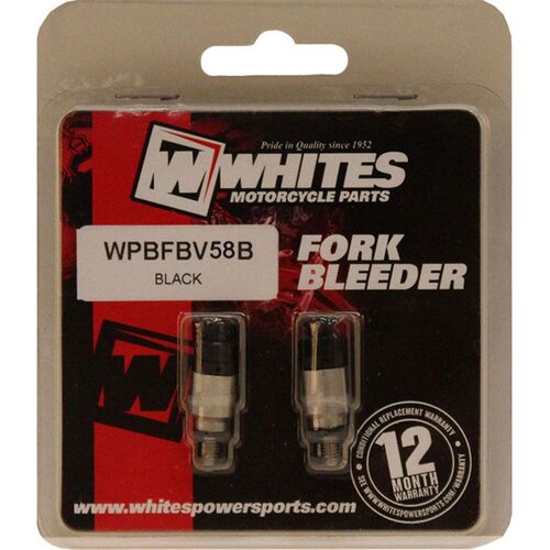 WHITES FORK BLEEDER VALVES - PAIR M5.0 x 0.8 BLK