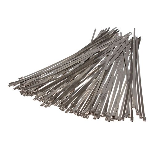 WHITES EXHAUST WRAP - STAINLESS STEEL CLIP TIES - 100PC / PK
