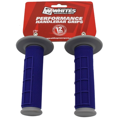 WHITES MX HALF WAFFLE GRIP 1 GRY/BLU