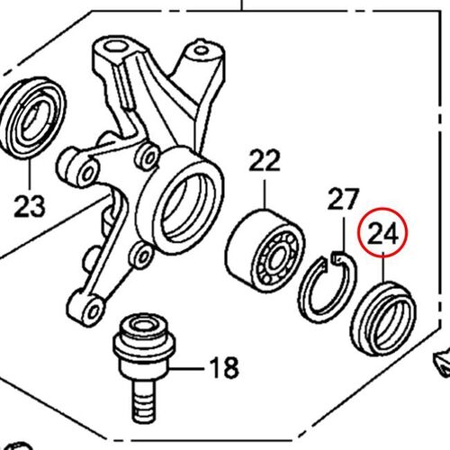 Dust Seal-Front Knuckle for Honda TRX420FPM 4WD Rancher 2009 to 2013