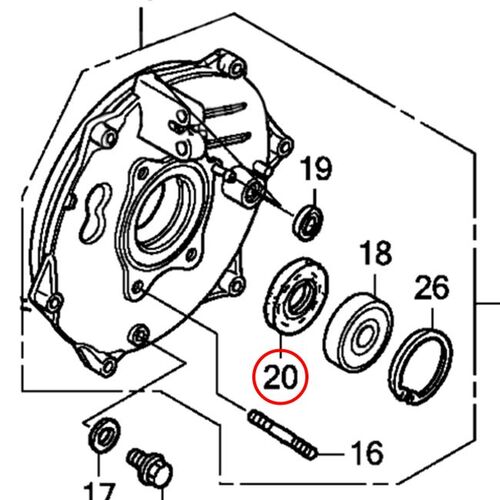 Whites Dust Seal - Honda Rear Brake Seal - 44X58X8
