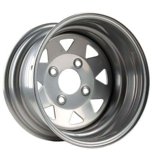 WHITES ATV STEEL RIM 8 SPOKE 12 X 7 RR 4/110 2+5 HON SUZ YAM