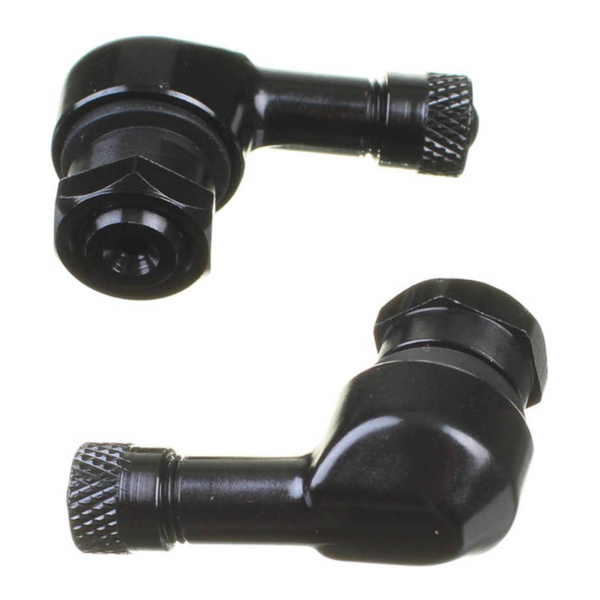WHITES 90 DEGREE ALLOY VALVE 11.3MM - BLK