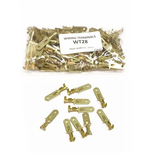 TERMINAL MALE SPADE (PKT OF 100PCS)