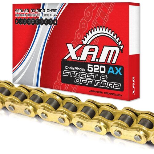 Gold X-RING CHAIN 114 Links  for Suzuki  VL250 INTRUDER 2002-2017