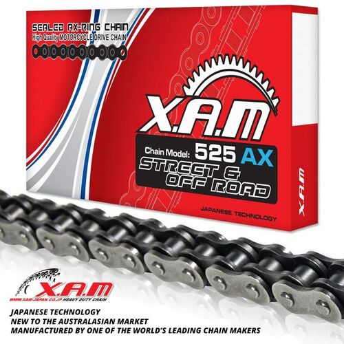 Standard Length 525 X-RING CHAIN 122L JAPAN SPEC