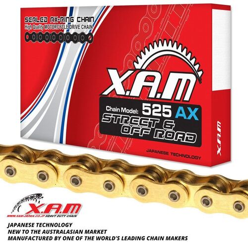 Gold X-RING CHAIN 108 Links  for Suzuki  SV650S ABS 2011-2014