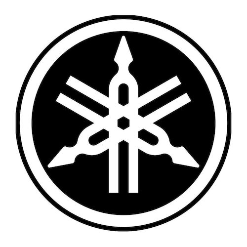 Yamaha Tuning Fork Sticker White