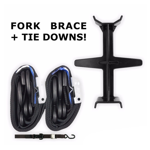 Black Tie Down Brace Fork + Tie Downs for YZ125 YZ250 YZ250F YZ450F TTR250